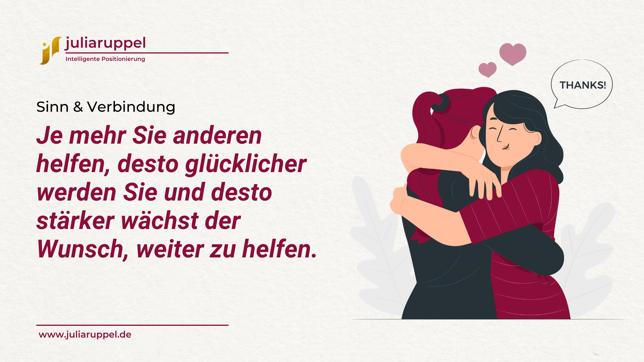 Sinn und Verbindung: Anderen helfen macht glücklich und stärkt zwischenmenschliche Verbundenheit – glücklich leben