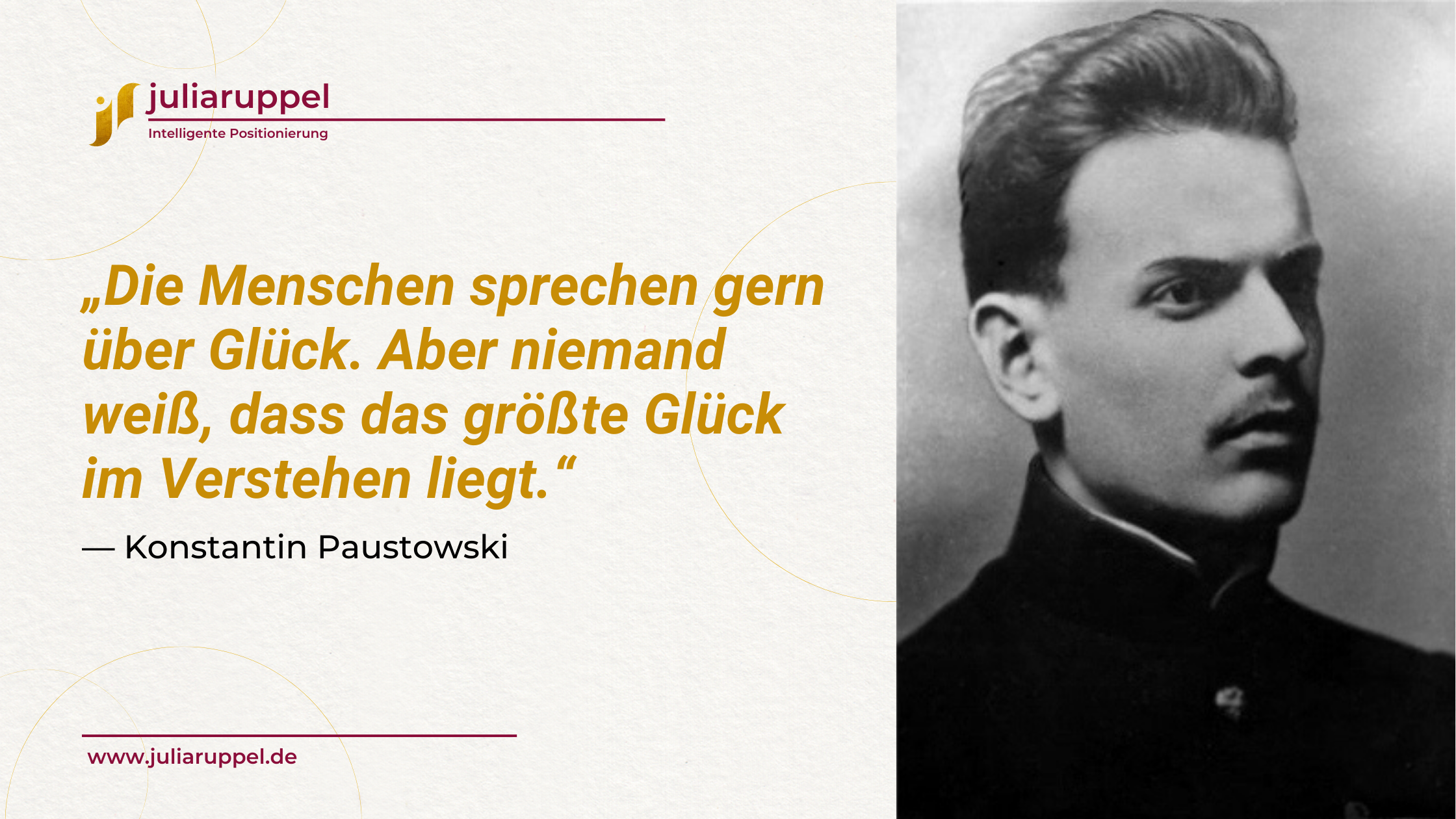 Zitat von Konstantin Paustowski über Glück und Verstehen – Glücklich leben